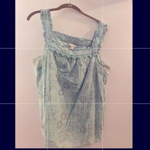 NBW: Banana republic mint green,ruffle dress tank. Size:Large